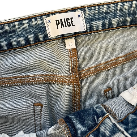 PAIGE Noella Straight Raw Hem Distressed boyfriend Jeans - Picture 7 of 13